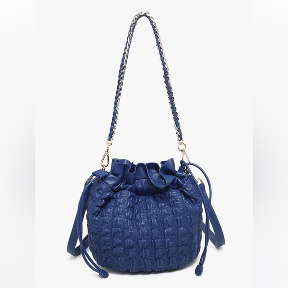 Jennu Vegan Leather Bag Blue Women's Purse NWT - Picture 2 of 8